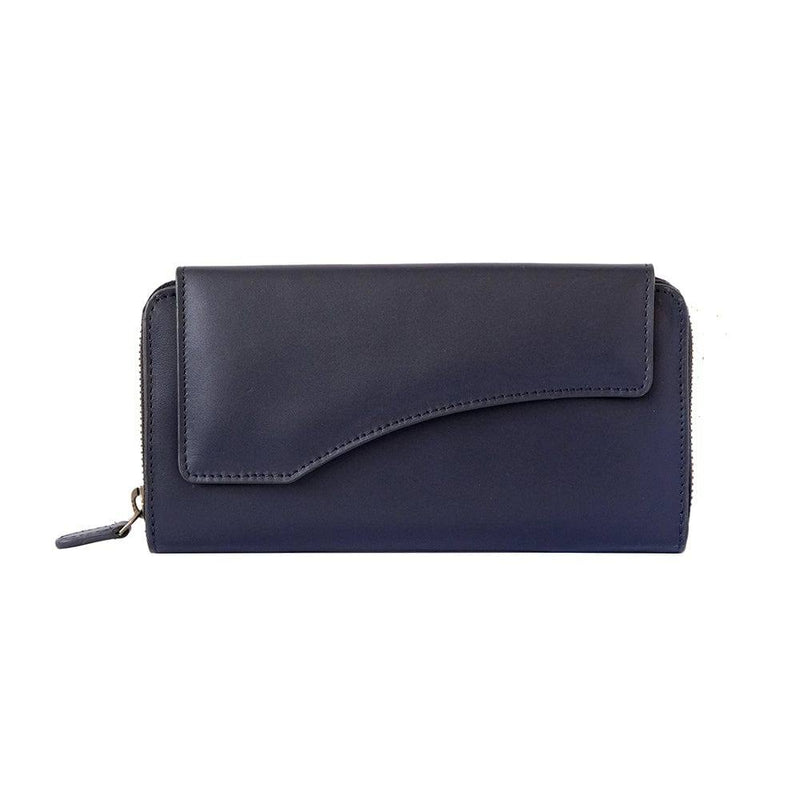 The Postbox Florentine Long Wallet - Deep Blue Sea - Modern Quests