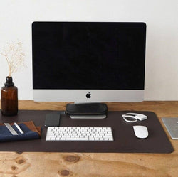 The Postbox Leather Desk Mat Medium - Dark Tan - Modern Quests