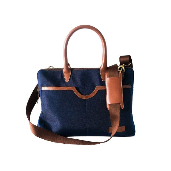 The Postbox Louise Laptop Bag - Oxford Blue