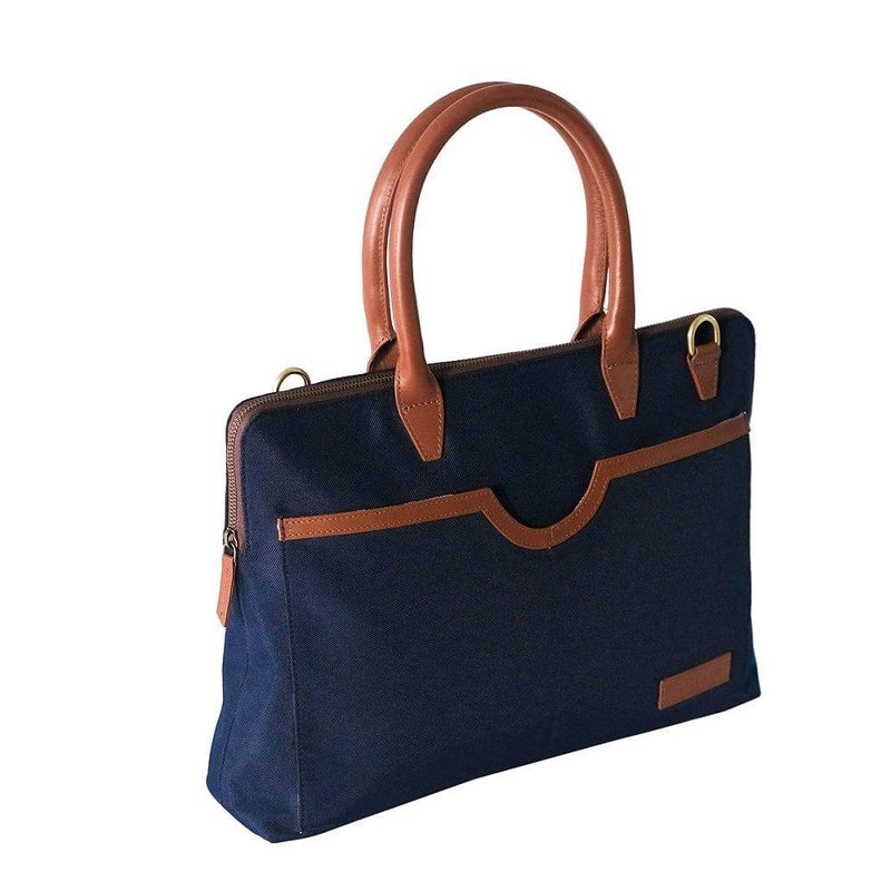 The Postbox Louise Laptop Bag - Oxford Blue - Modern Quests