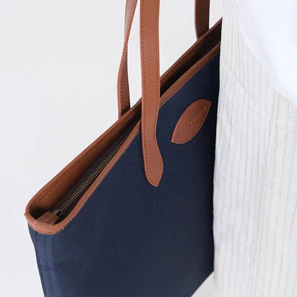 The Postbox Marina Tote Bag - Oxford Blue - Modern Quests