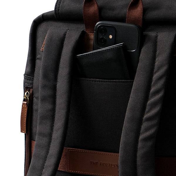 The Postbox The Transit 4.0 Backpack - Charcoal with Tan