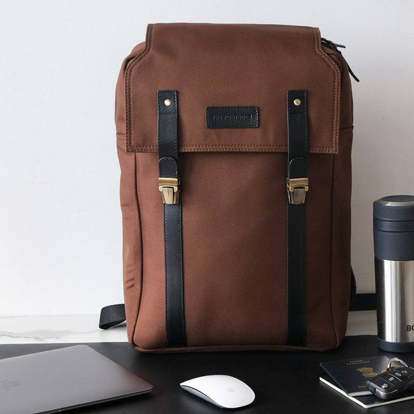The Postbox The Transit 4.0 Backpack - Pecan Brown