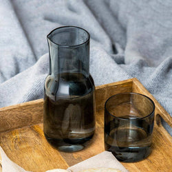 The Table Fable Eva Carafe with Tumbler - Smoke - Modern Quests