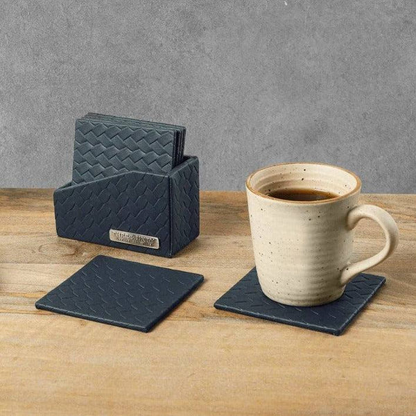 Three Sixty Entwine Coasters, Set of 6 - Grey - Modern Quests