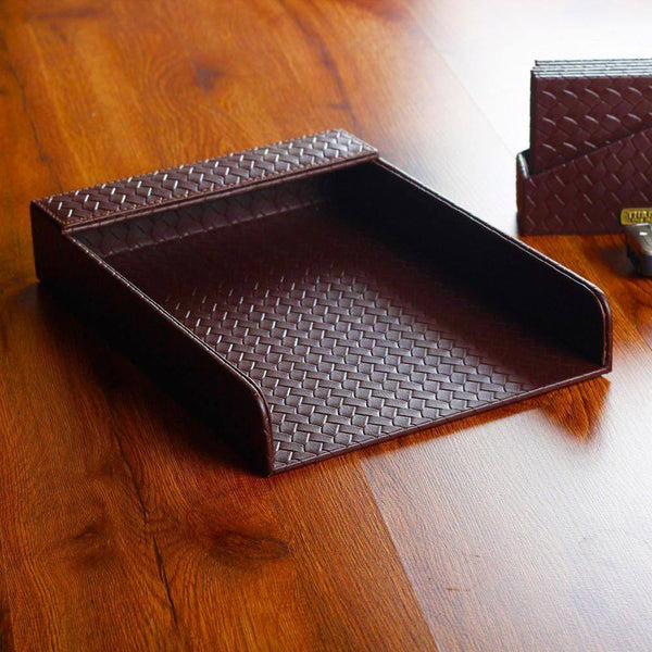 Three Sixty Entwine Paper Tray - Brown
