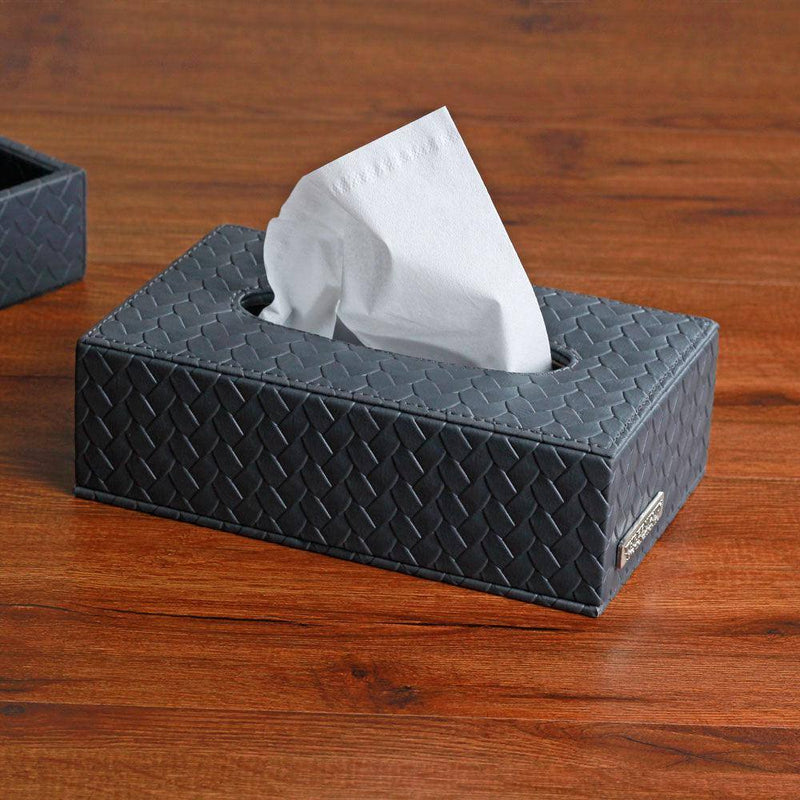 Three Sixty Entwine Tissue Box - Grey - Modern Quests