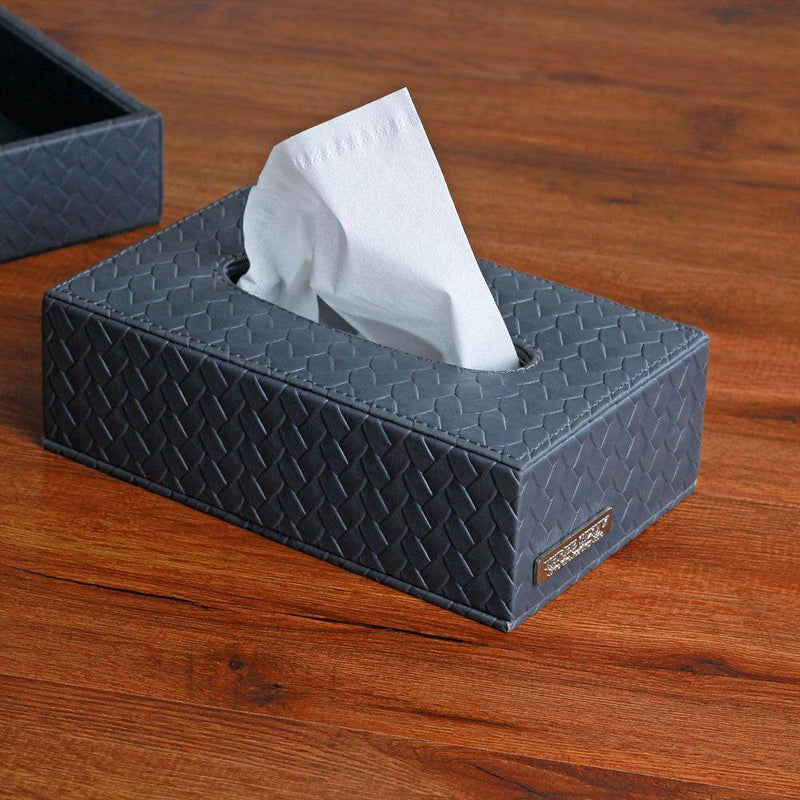 Three Sixty Entwine Tissue Box - Grey - Modern Quests