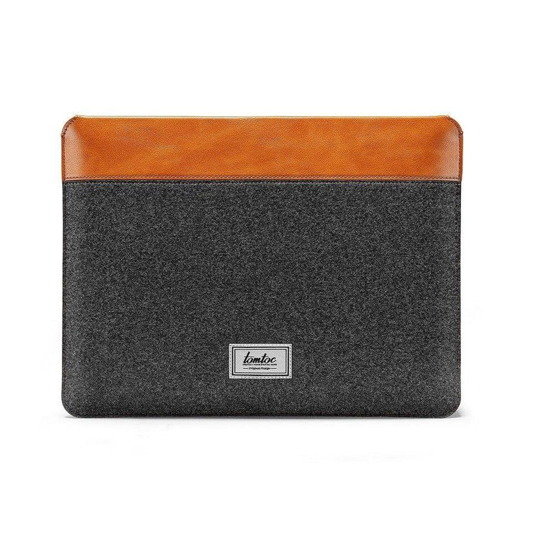 Tomtoc Grey Felt Laptop Sleeve - Tan 13 to 13.3 Inch - Modern Quests