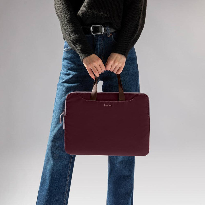 Tomtoc Slim A21 Laptop Handbag - Raspberry 13 to 14 inches