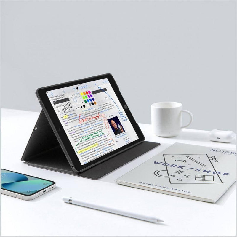 Tomtoc Vertical Case for iPad 10.2 Inch - Black - Modern Quests