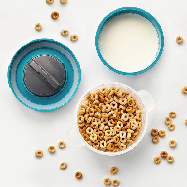 Trudeau Fuel Cereal & Milk Pot - Tropical Blue