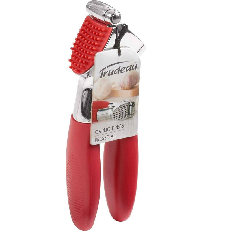 Trudeau Garlic Press with Handle - Red - Modern Quests