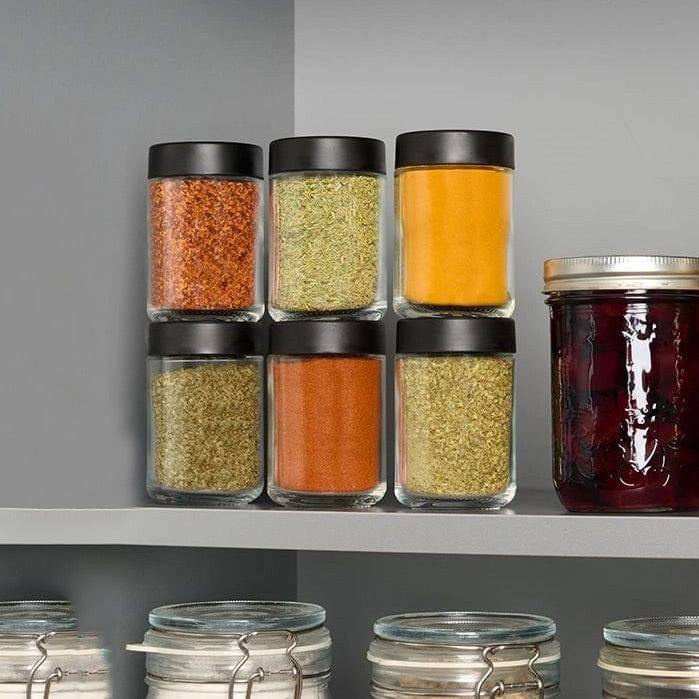 Trudeau Stackable Glass Storage Jars, Set of 6 - Modern Quests