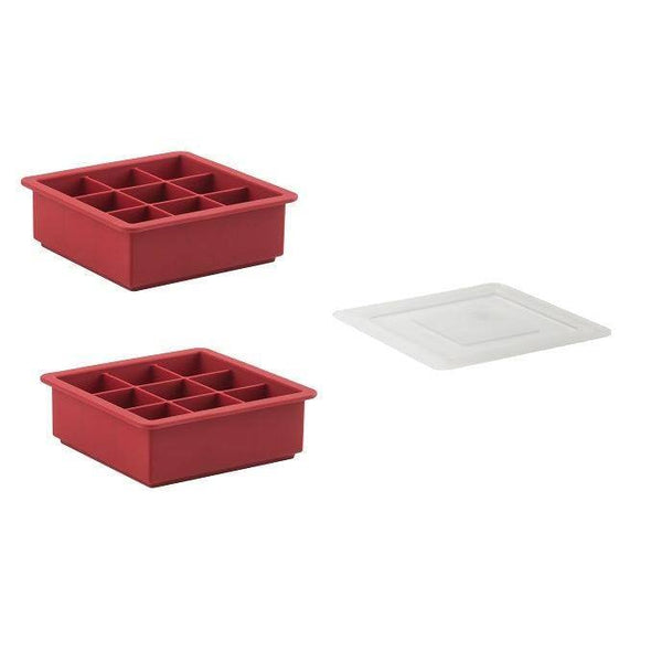 Trudeau Stackable Ice Trays with Lid, Set of 2