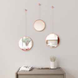 Umbra Dima Round Mirrors, Set of 3 - Copper - Modern Quests