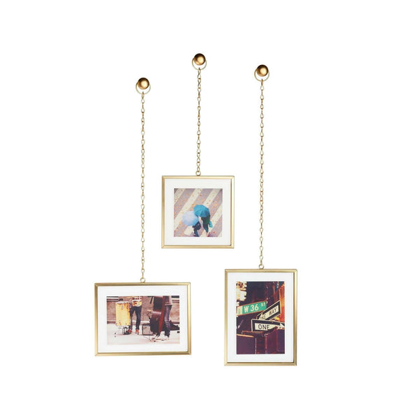 Umbra Fotochain Frames, Set of 3 - Brass - Modern Quests