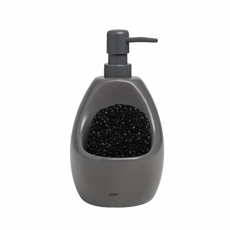 Umbra Joey Kitchen Soap Pump with Scrub - Charcoal