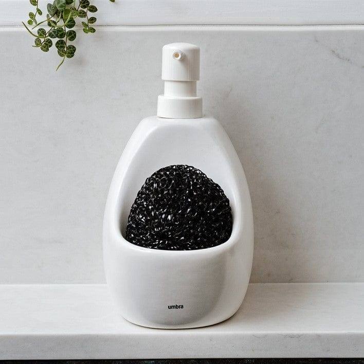 Umbra Joey Kitchen Soap Pump with Scrub - White - Modern Quests