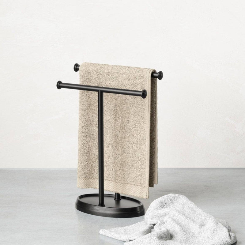 Umbra Palm Double Towel Tree - Black - Modern Quests