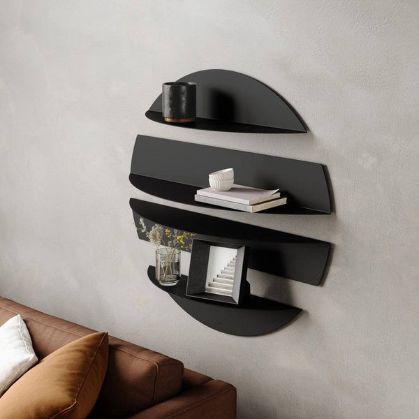 Umbra Solis Metal Floating Wall Shelves - Black