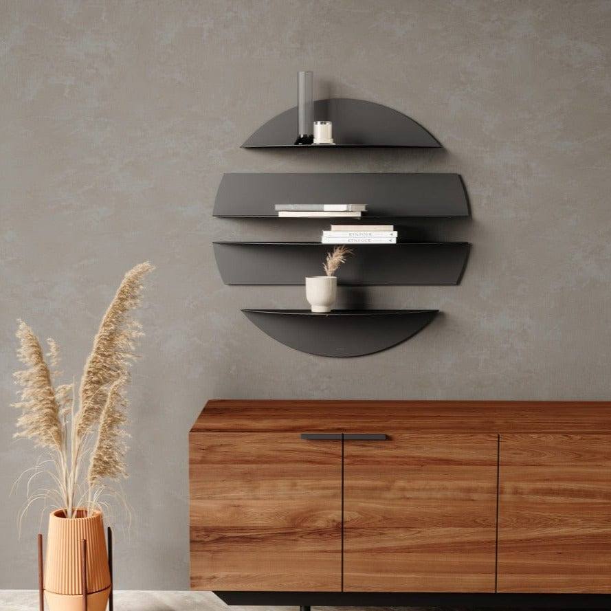 Umbra Solis Metal Floating Wall Shelves Black Modern Quests