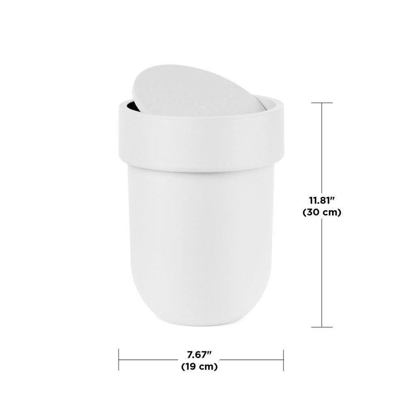 Umbra Touch Wastecan with Lid - White