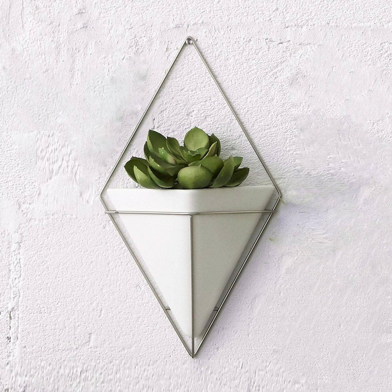 Umbra Trigg Wall Vessel Large - White Nickel - Modern Quests
