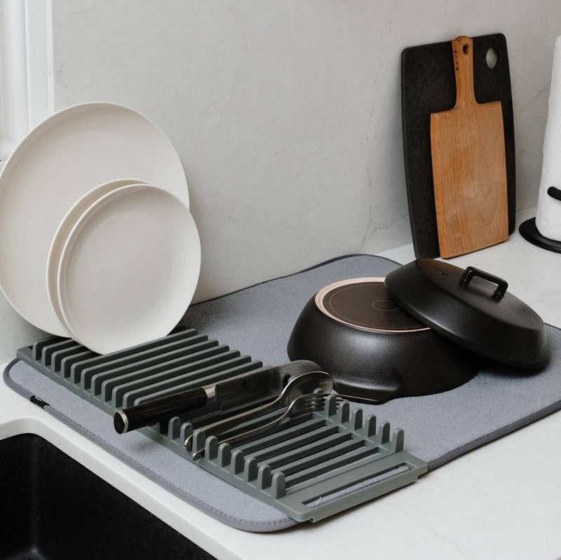 Umbra Udry Dish Drying Mat - Charcoal - Modern Quests