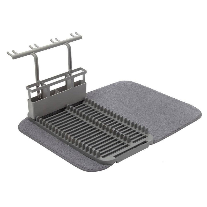 Umbra UDry Dish Rack with Drying Mat - Charcoal