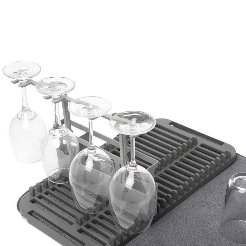 Umbra UDry Dish Rack with Drying Mat - Charcoal - Modern Quests