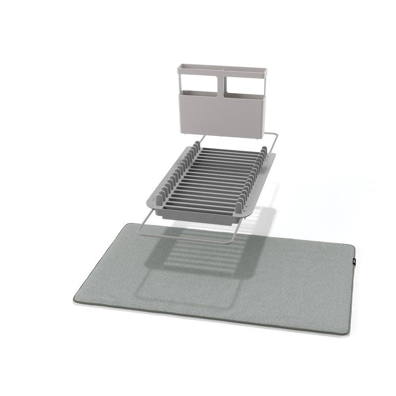 Umbra UDry Over The Sink Dish Rack With Dry Mat - Charcoal