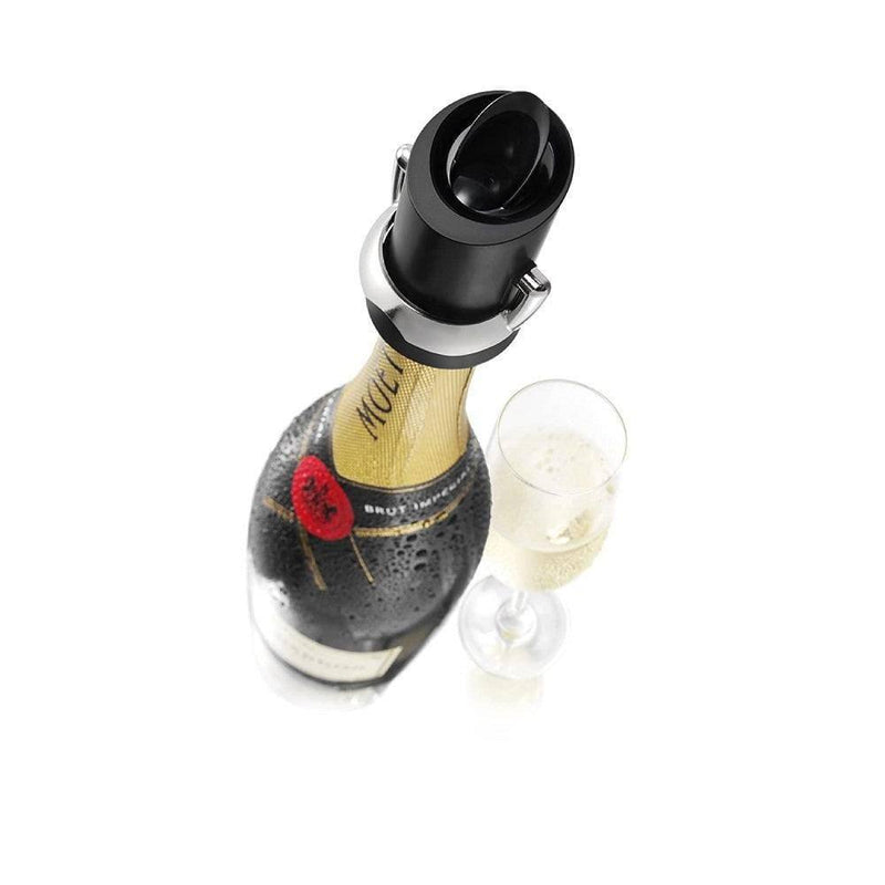 Vacu Vin Champagne Saver and Server - Black - Modern Quests