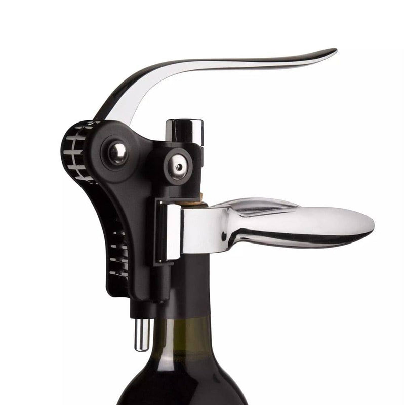 Vacu Vin Horizontal Lever Corkscrew - Black - Modern Quests