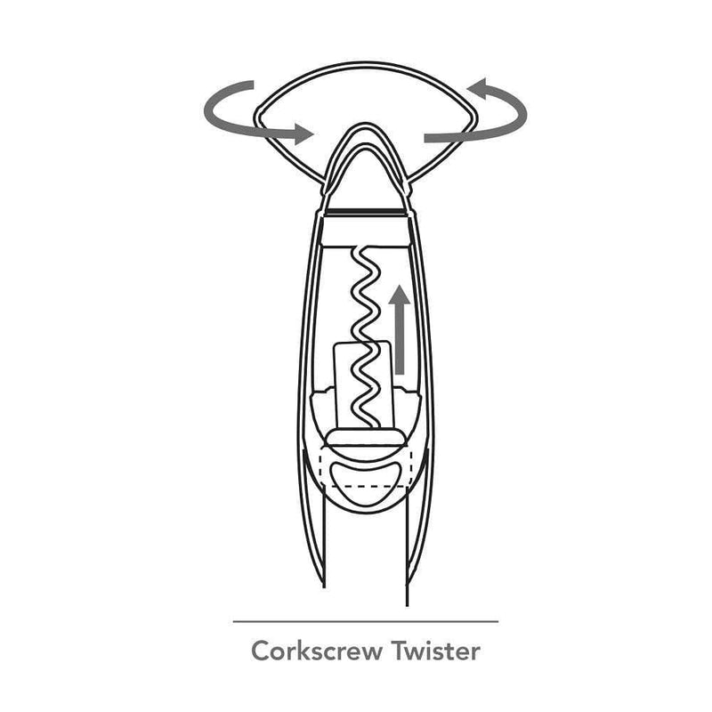 Vacu Vin Twister Corkscrew - Black - Modern Quests