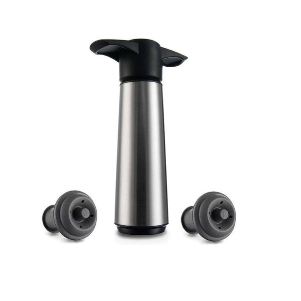 Vacu Vin Vacuum Wine Saver with 2 Stoppers - Stainless Steel