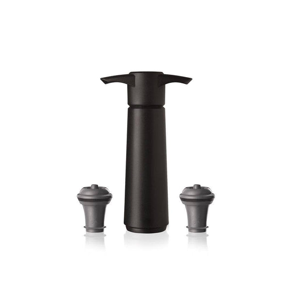 Vacu Vin Wine Saver with 2 Stoppers - Black