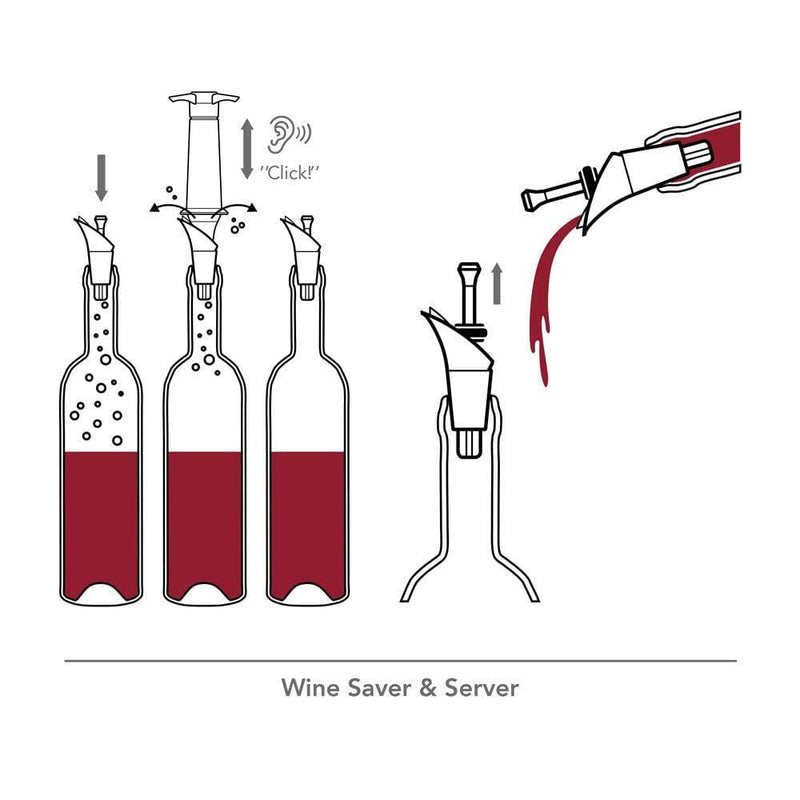 Vacu Vin Wine Server and Stopper, Set of 2 - Modern Quests