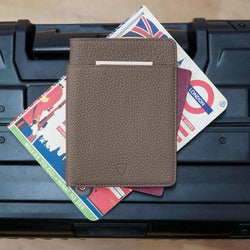 Vaultskin London Kensington Passport Wallet - Matt Brown RFID