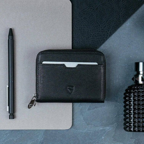 Vaultskin London Mayfair Zipper Wallet - Black
