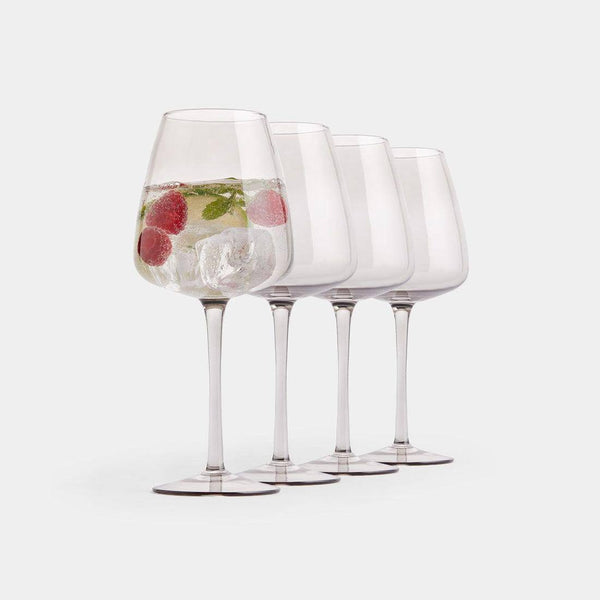 Vonshef Tapered Gin & Tonic Glasses 695ml, Set of 4 - Tinted Grey