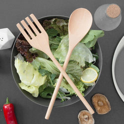Waabi Saabi Tsuno Beechwood Salad Spoon & Fork Set - Modern Quests