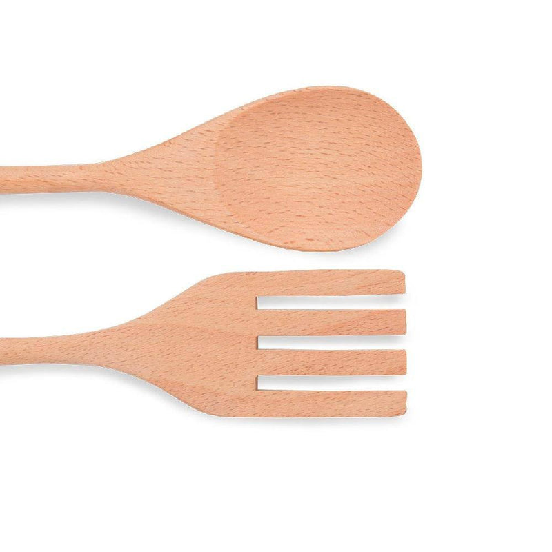 Waabi Saabi Tsuno Beechwood Salad Spoon & Fork Set - Modern Quests