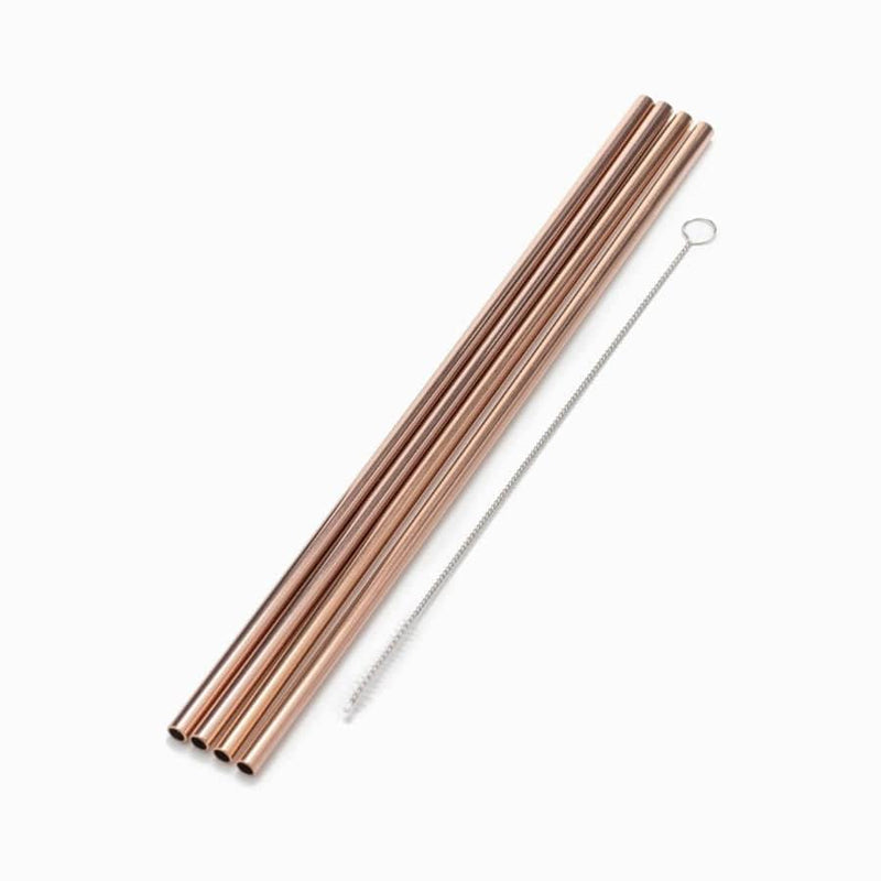 W&P Design Porter Metallic Tall Straws - Copper - Modern Quests
