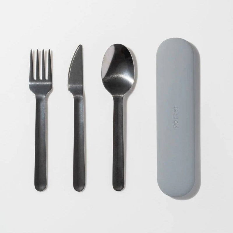 W&P Design Porter Travel Cutlery Set - Slate - Modern Quests
