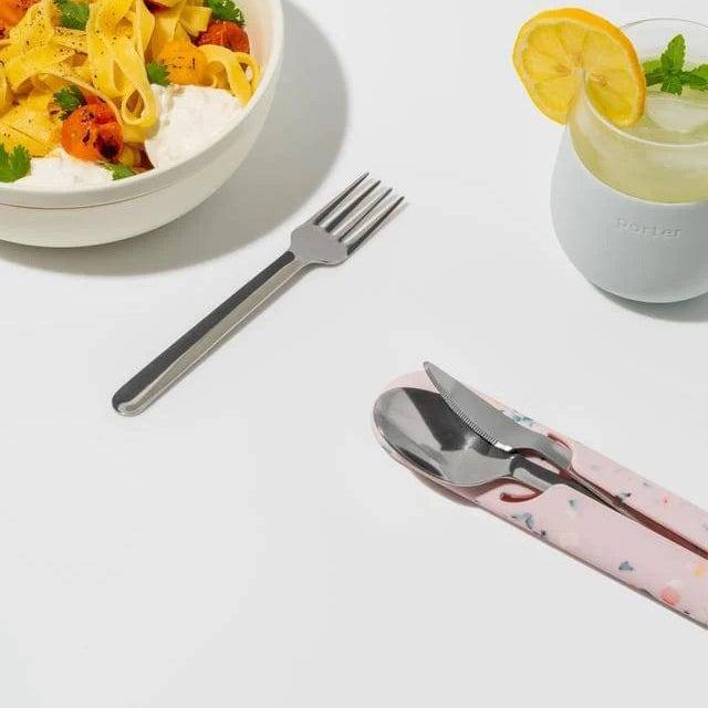 W&P Design Porter Travel Cutlery Set - Terrazzo Blush - Modern Quests