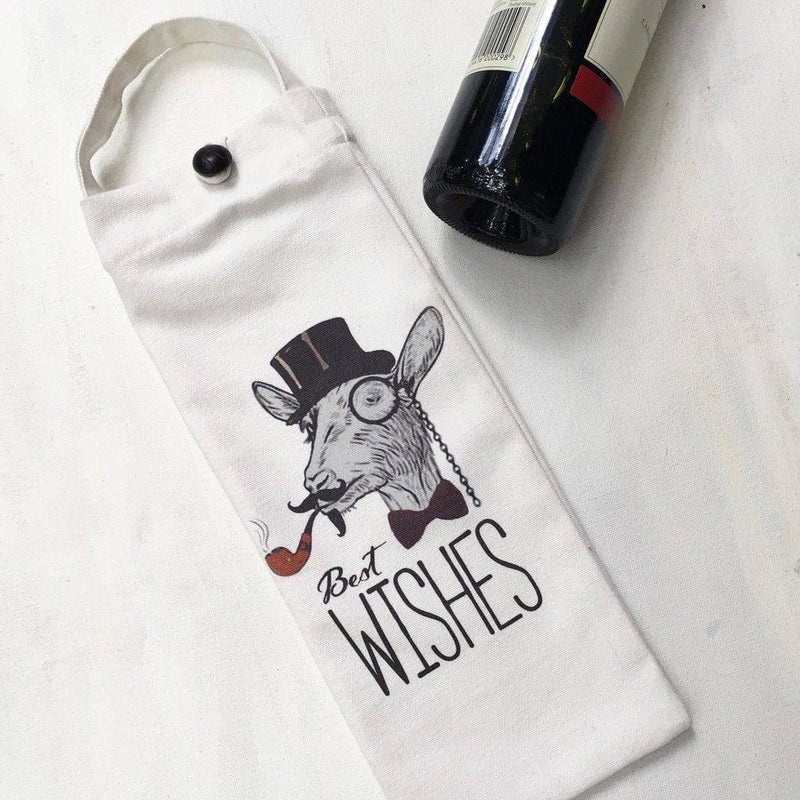 Whistling Yarns Charming & Quirky Wine Bags, Set of 3 - Modern Quests