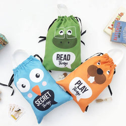 Whistling Yarns Kids Toy Bags, Set of 3 - Animal Wonder - Modern Quests
