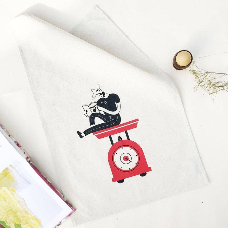 Whistling Yarns Quirky Crew Kitchen Towels, Set of 3 - Modern Quests