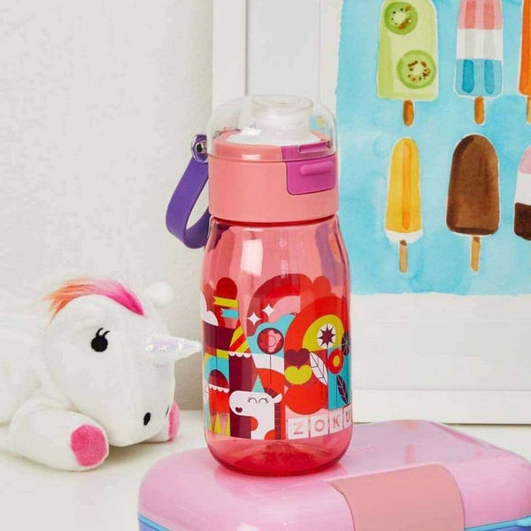 Zoku Kids Flip Gulp Bottle - Pink